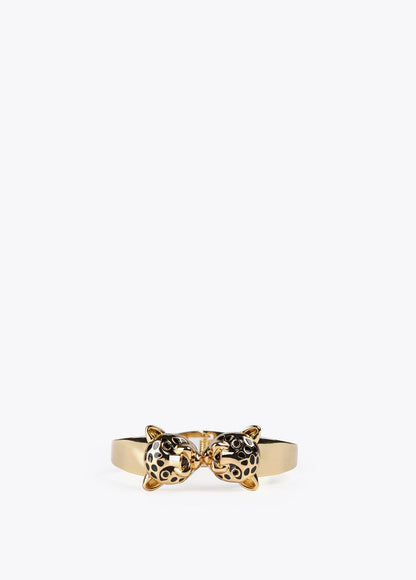 32413002-Bracelet with leopard heads-Golden