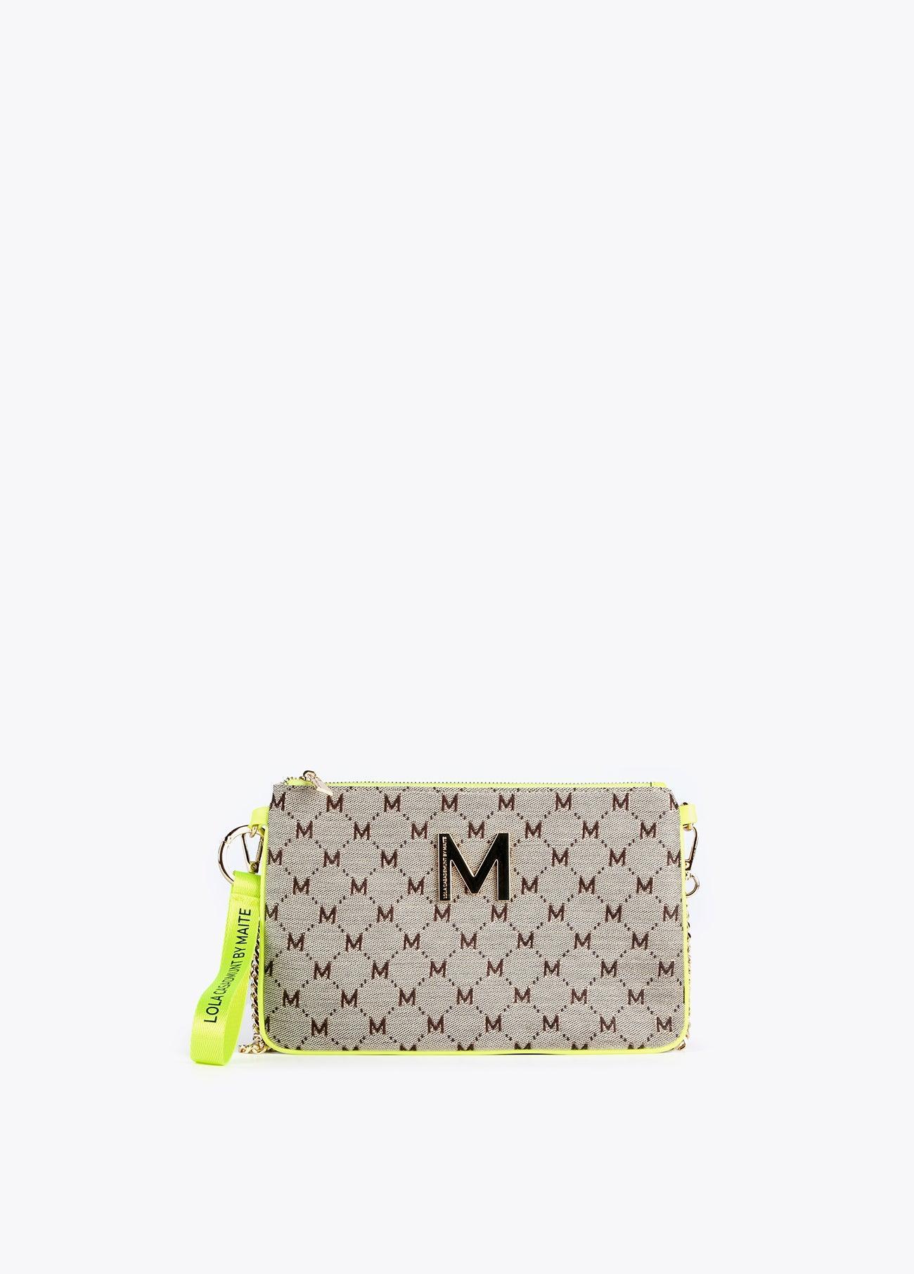 32424001-Monogrammed clutch-Beige