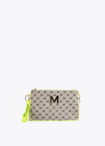 32424001-Monogrammed clutch-Beige