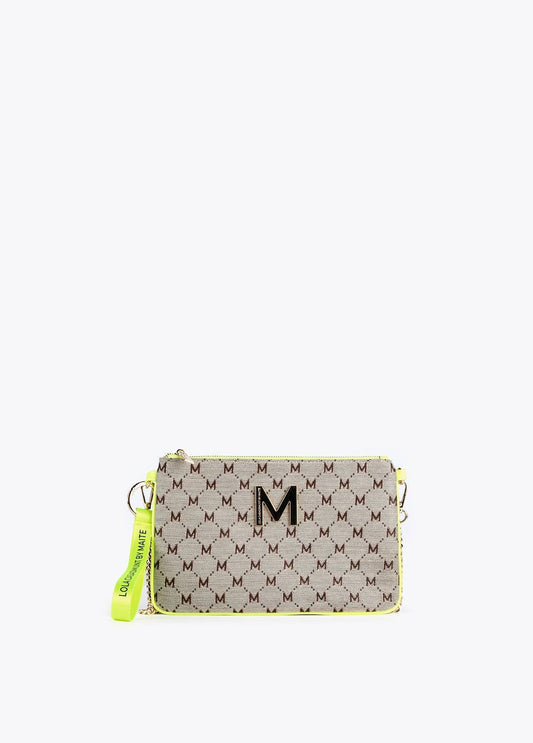 32424001-Monogrammed clutch-Beige
