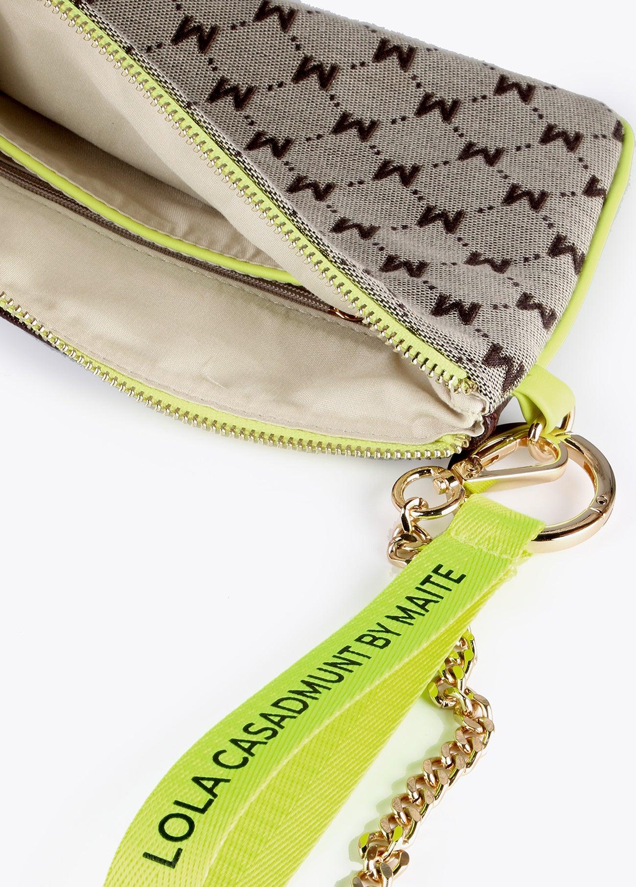 32424001-Monogrammed clutch-Beige