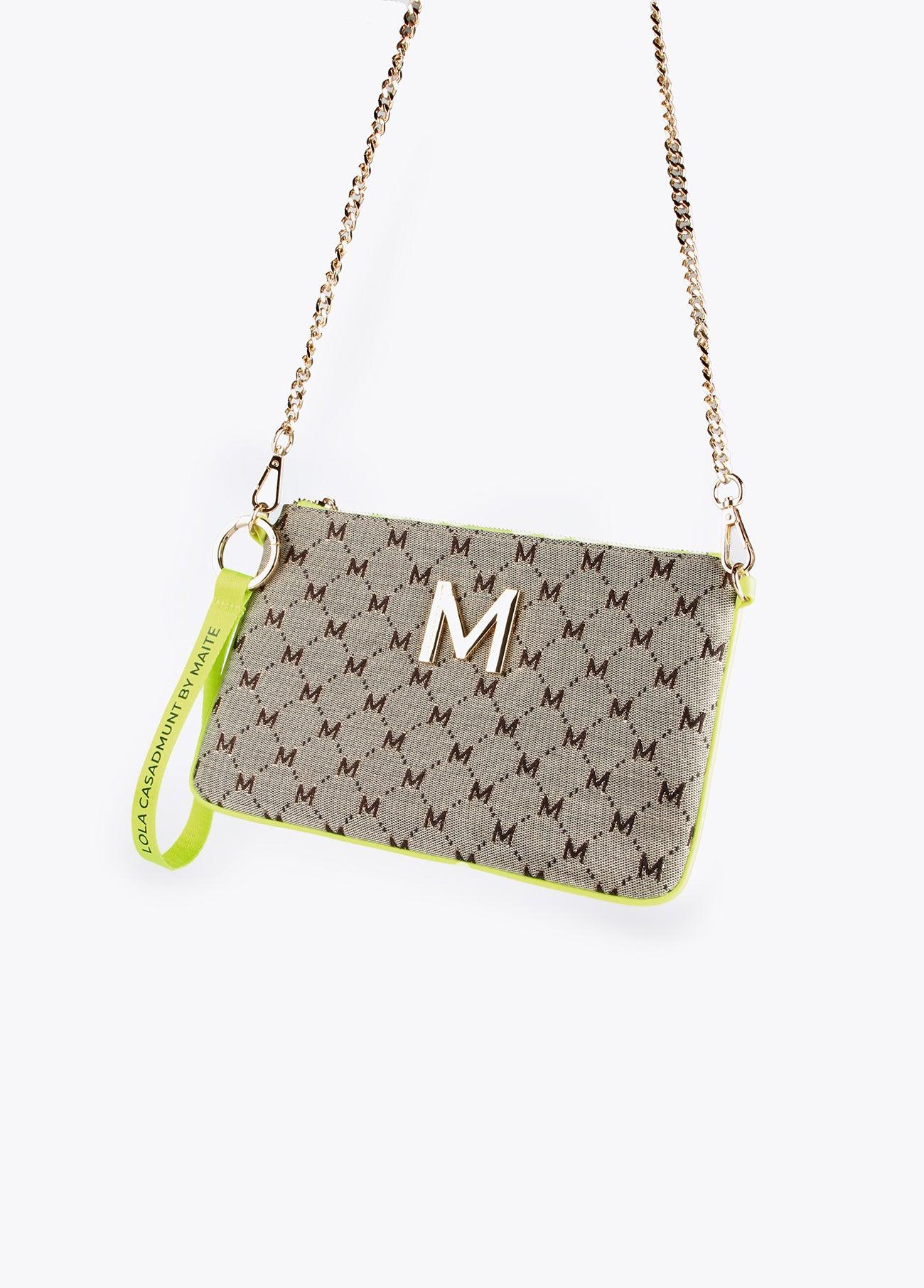 32424001-Monogrammed clutch-Beige