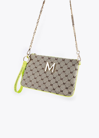 32424001-Monogrammed clutch-Beige