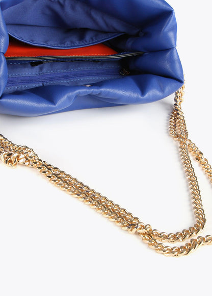 32427004-Mini quilted eco-leather shoulder bag-Blue