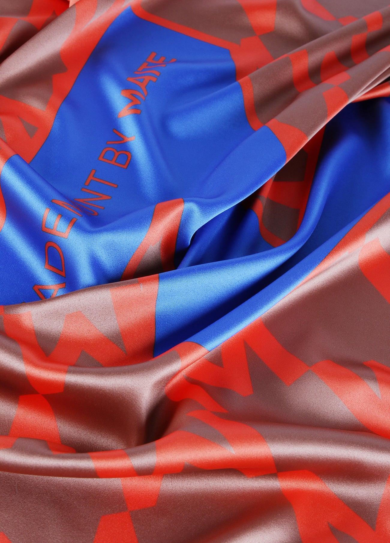 32442002-Two-tone logo scarf-Printed