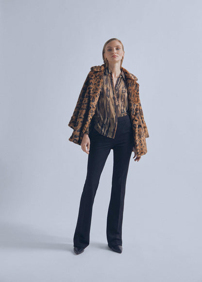 32460004-Animal print shirt-Orange