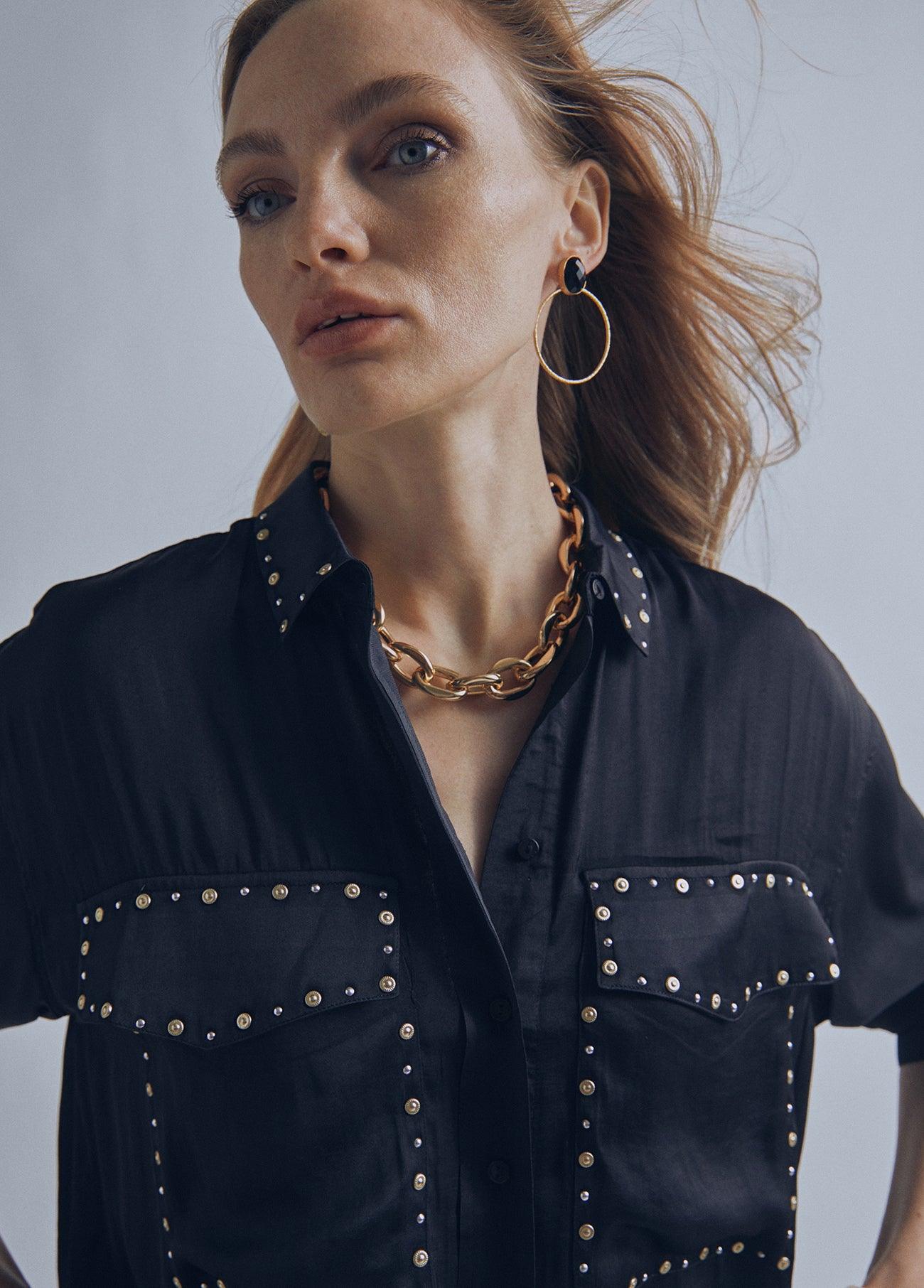 32460005-Oversize shirt-Black