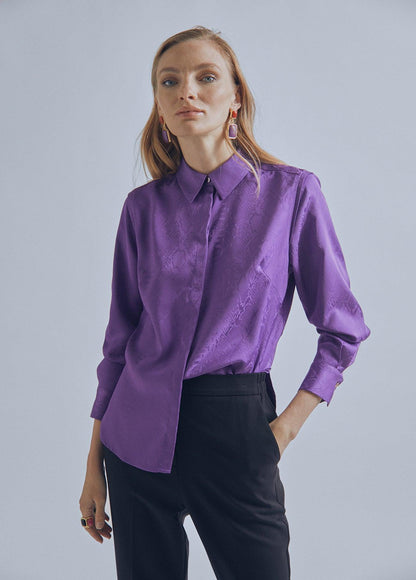 32460010-Jacquard shirt-Lilac