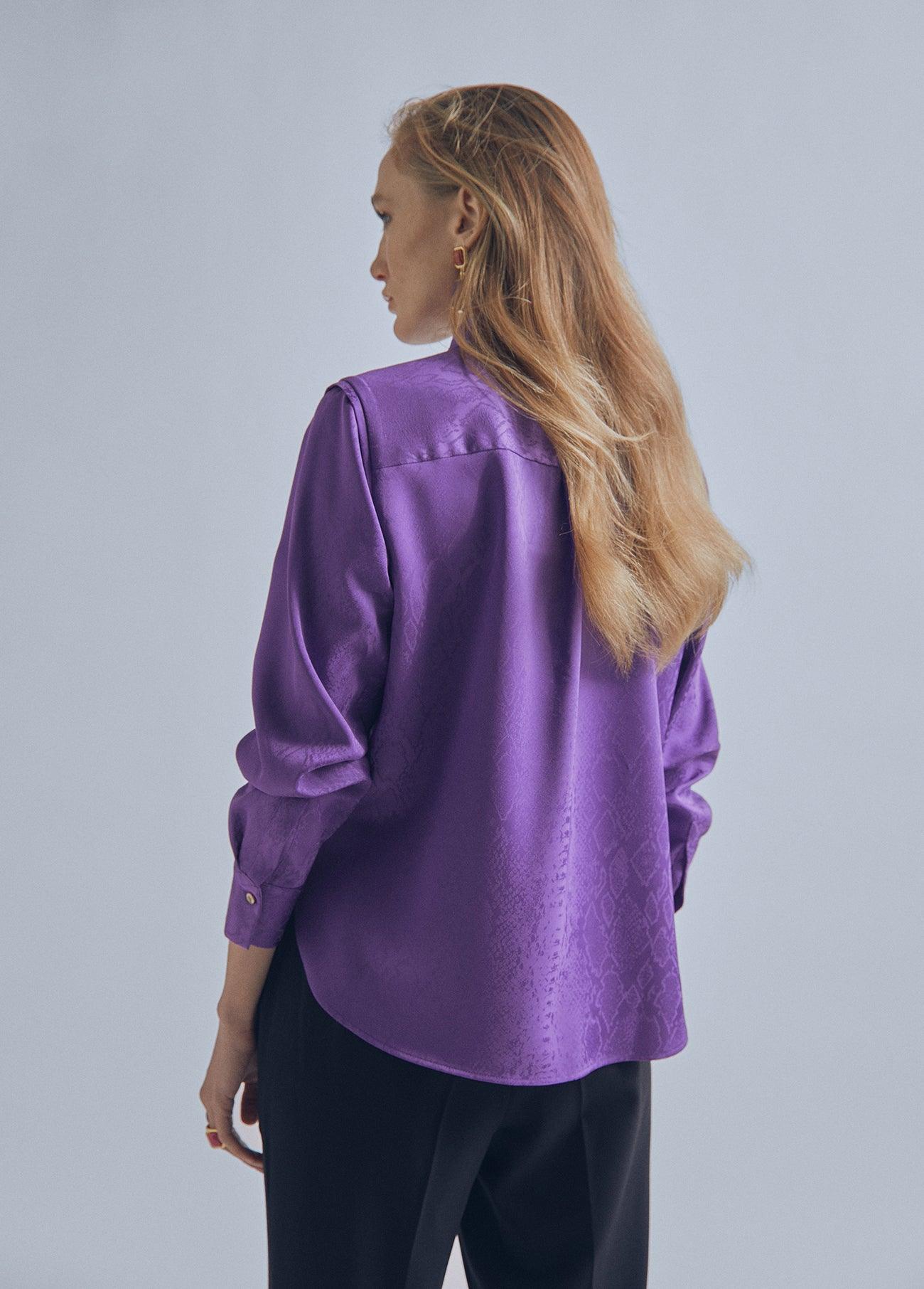 32460010-Jacquard shirt-Lilac