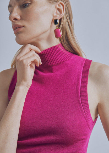 32460013-Perkins collar top-Mauve