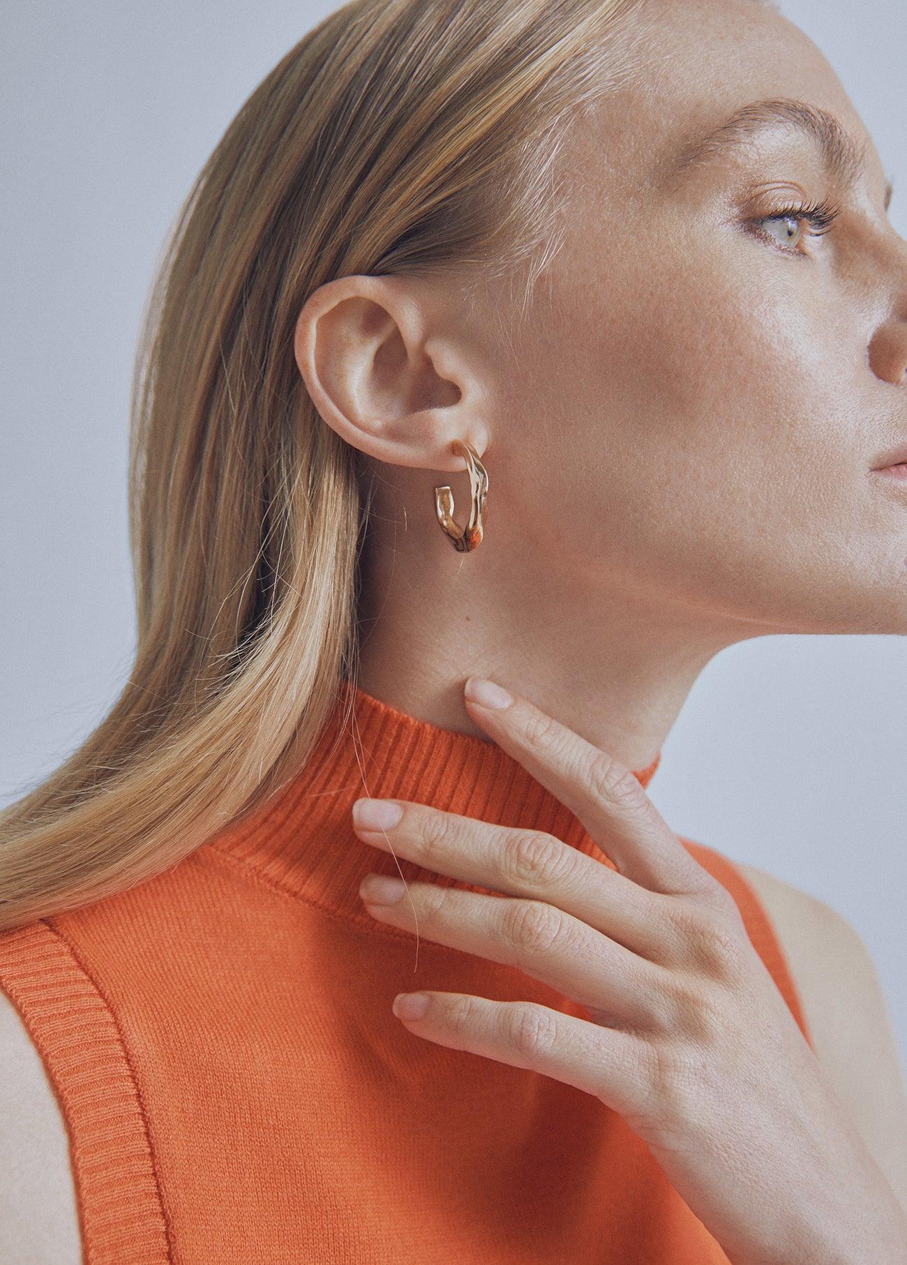 32460013-Perkins collar top-Orange