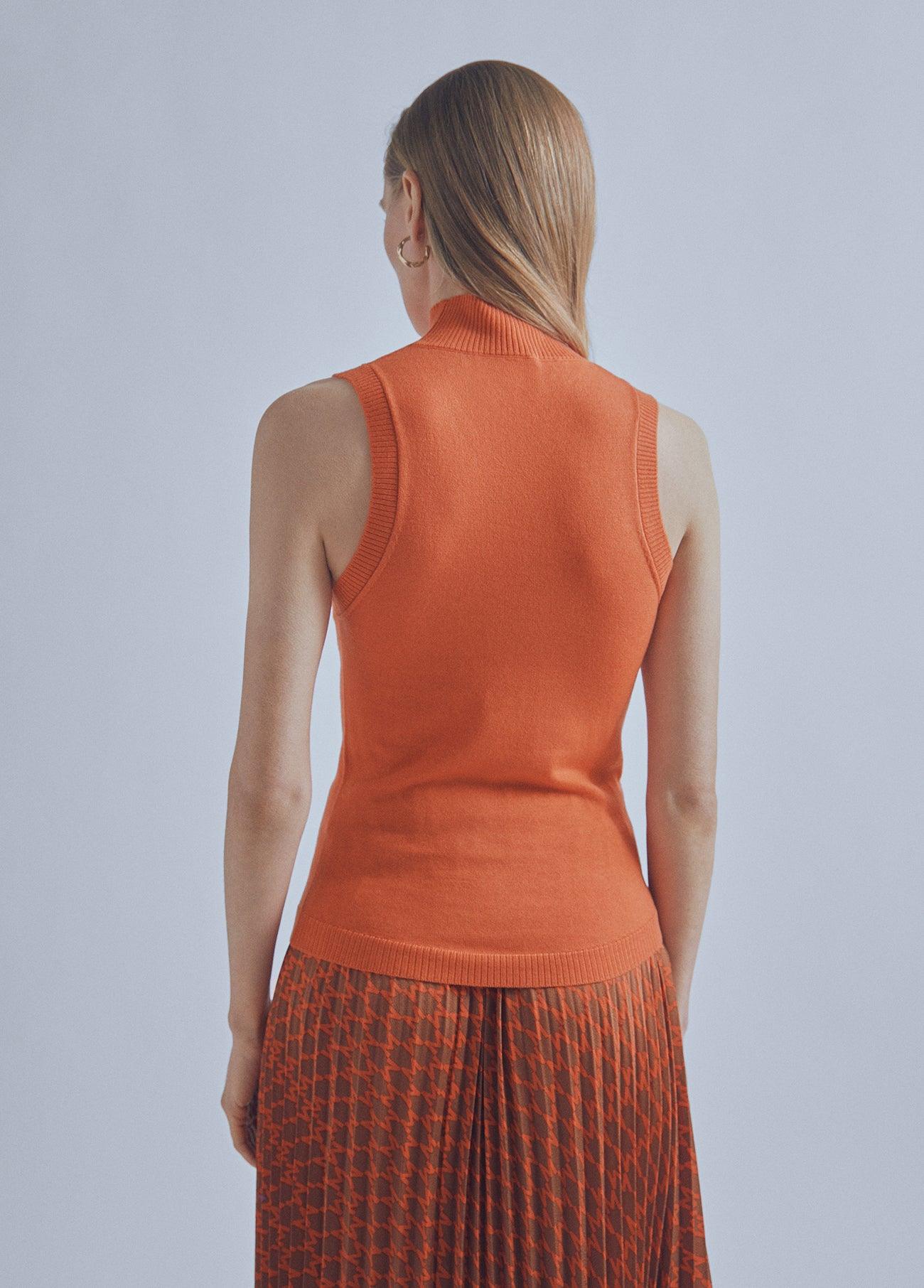 32460013-Perkins collar top-Orange