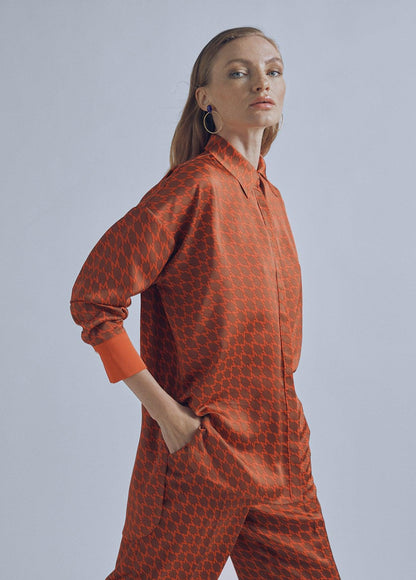 32460016-Flowing shirt-Caramel