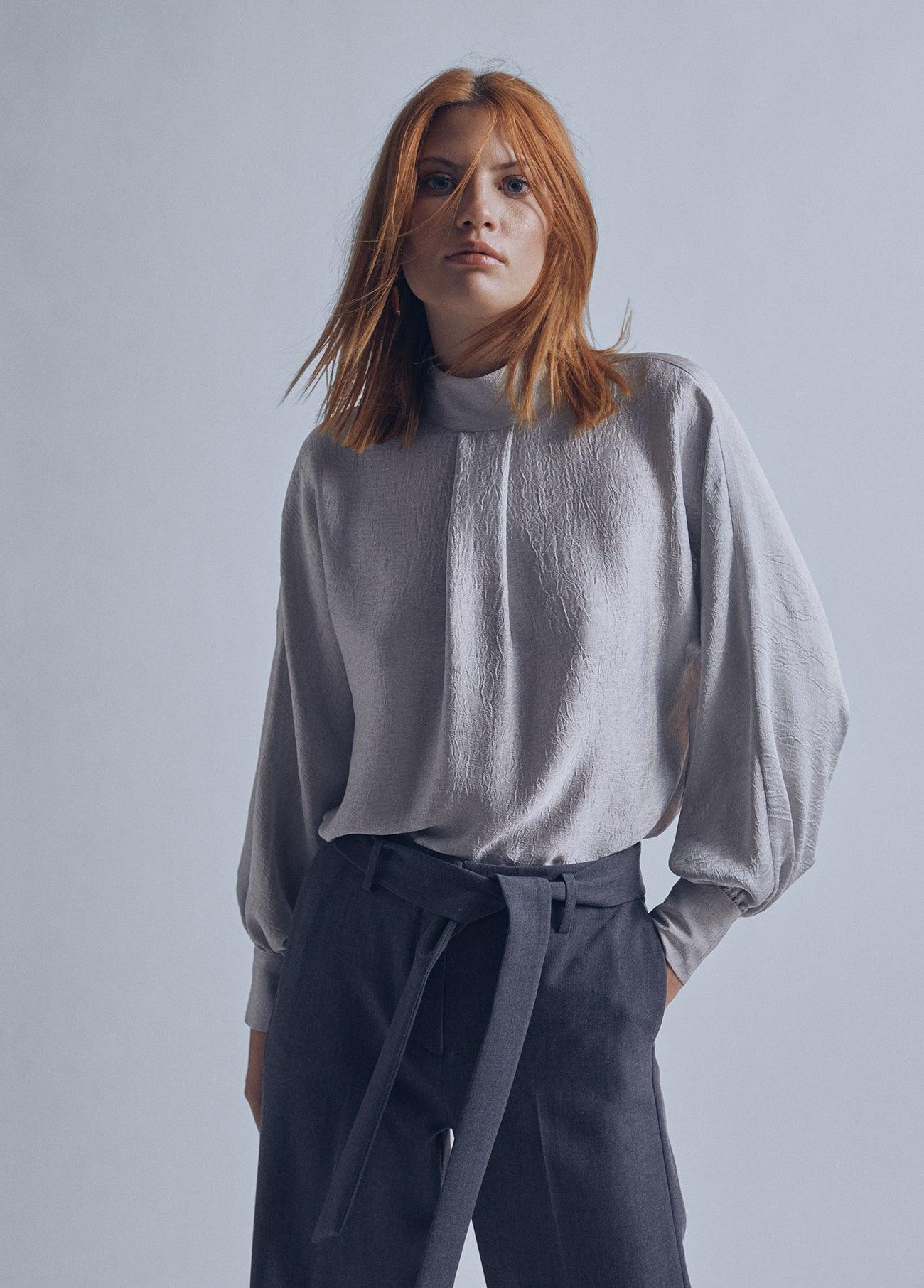 32460018-Perkins collar shirt-Grey