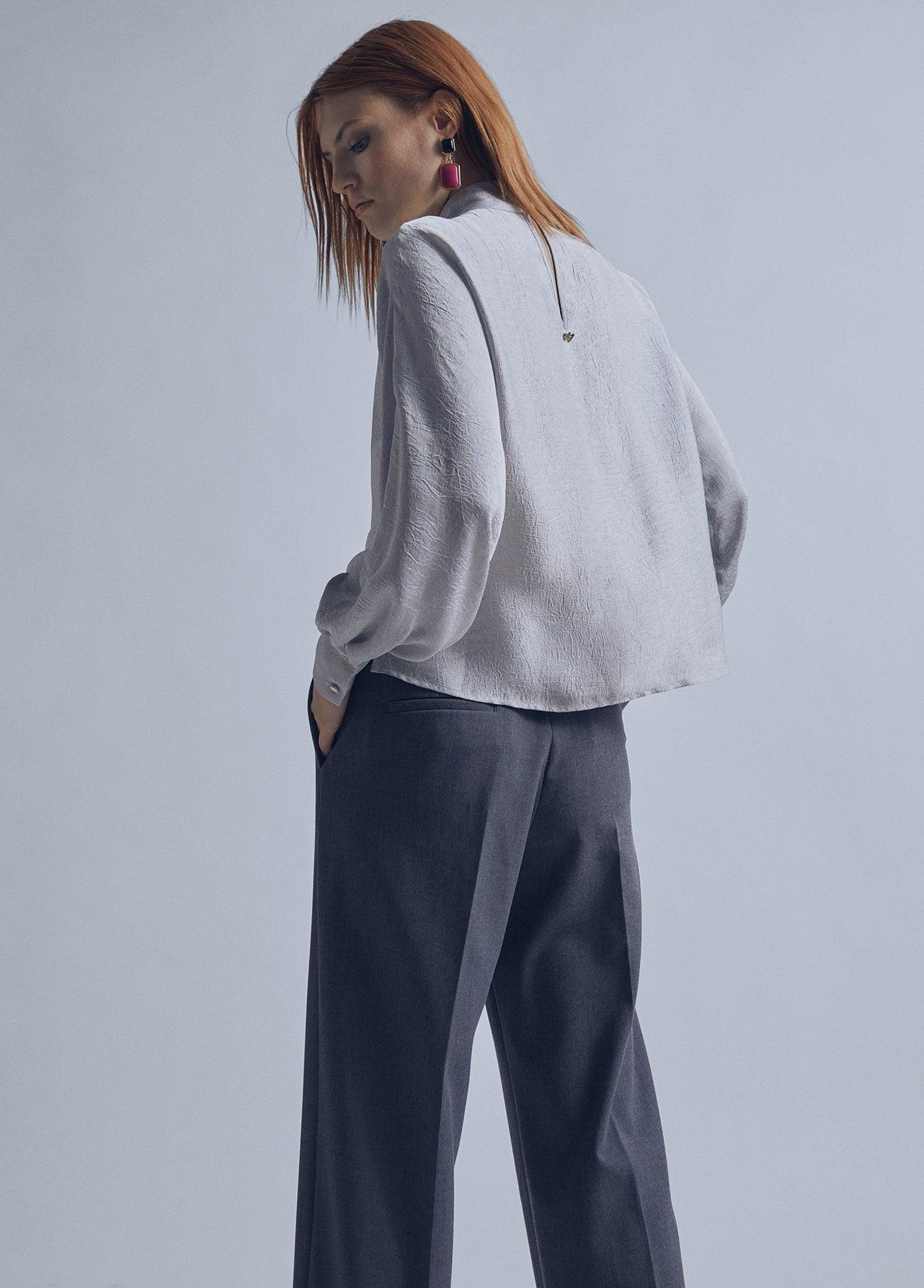 32460018-Perkins collar shirt-Grey