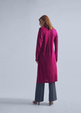 32461008-Long sweater with a high collar and slit detail-Mauve