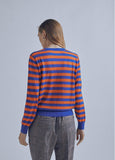 32461011-Two-tone striped sweater-Blue