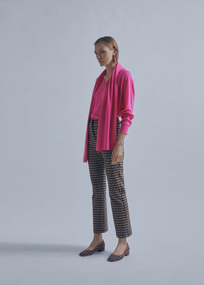 32461015-Knit sweater with scarf detail-Pink