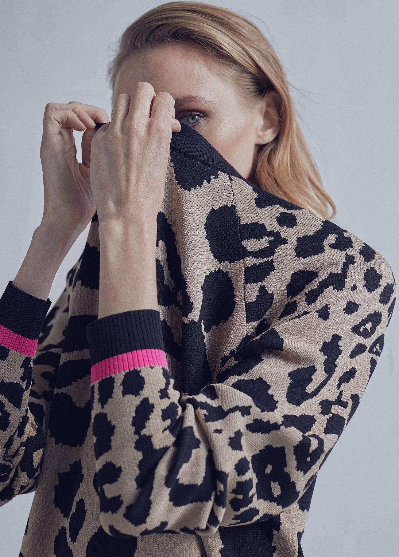 32461025-Animal print sweater-Multi