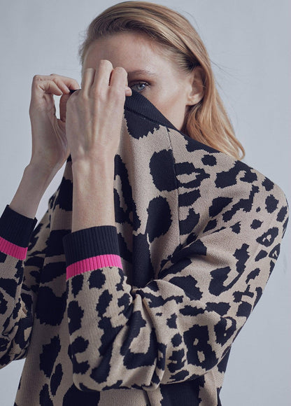 32461025-Animal print sweater-Multi