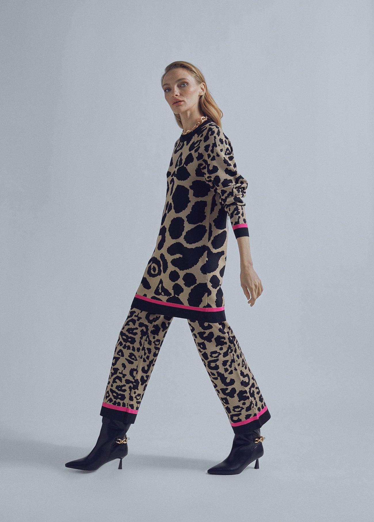 32461025-Animal print sweater-Multi