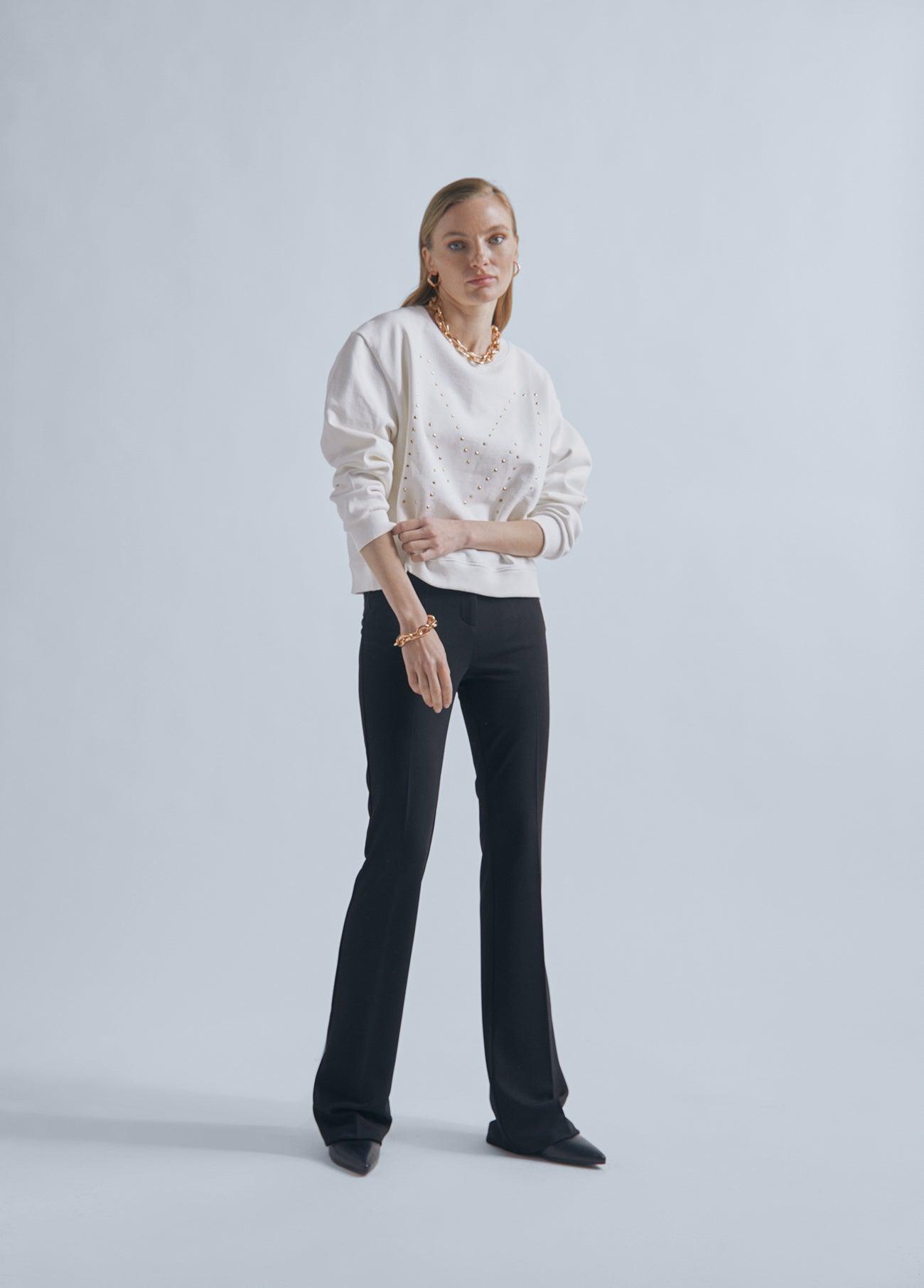 32462004-Sweatshirt with M rhinestone detail-Raw