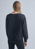 32462004-Sweatshirt with M rhinestone detail-Black