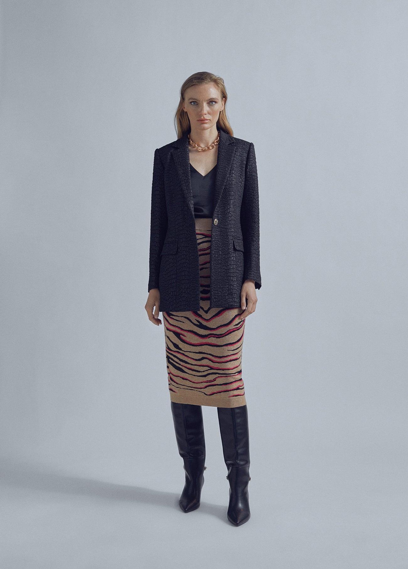 32463005-Textured blazer-Black