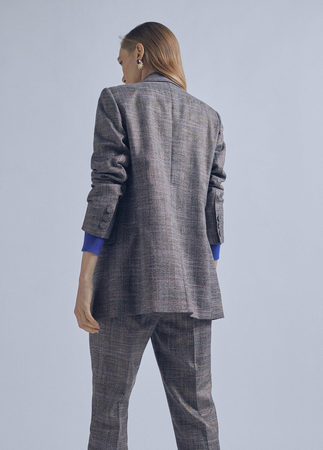 32463008-Lurex check blazer-Multi