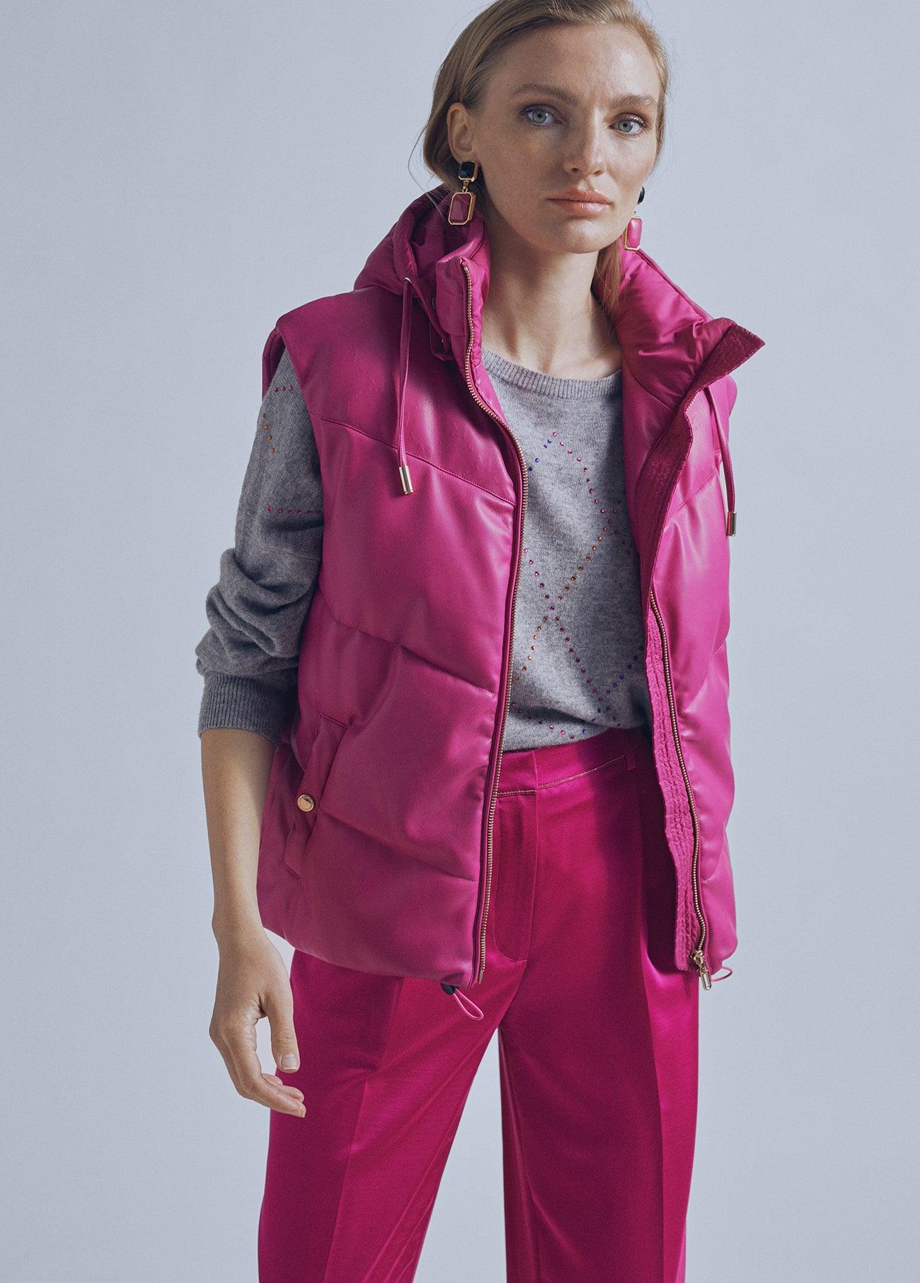 32464001-Padded gilet-Fuchsia