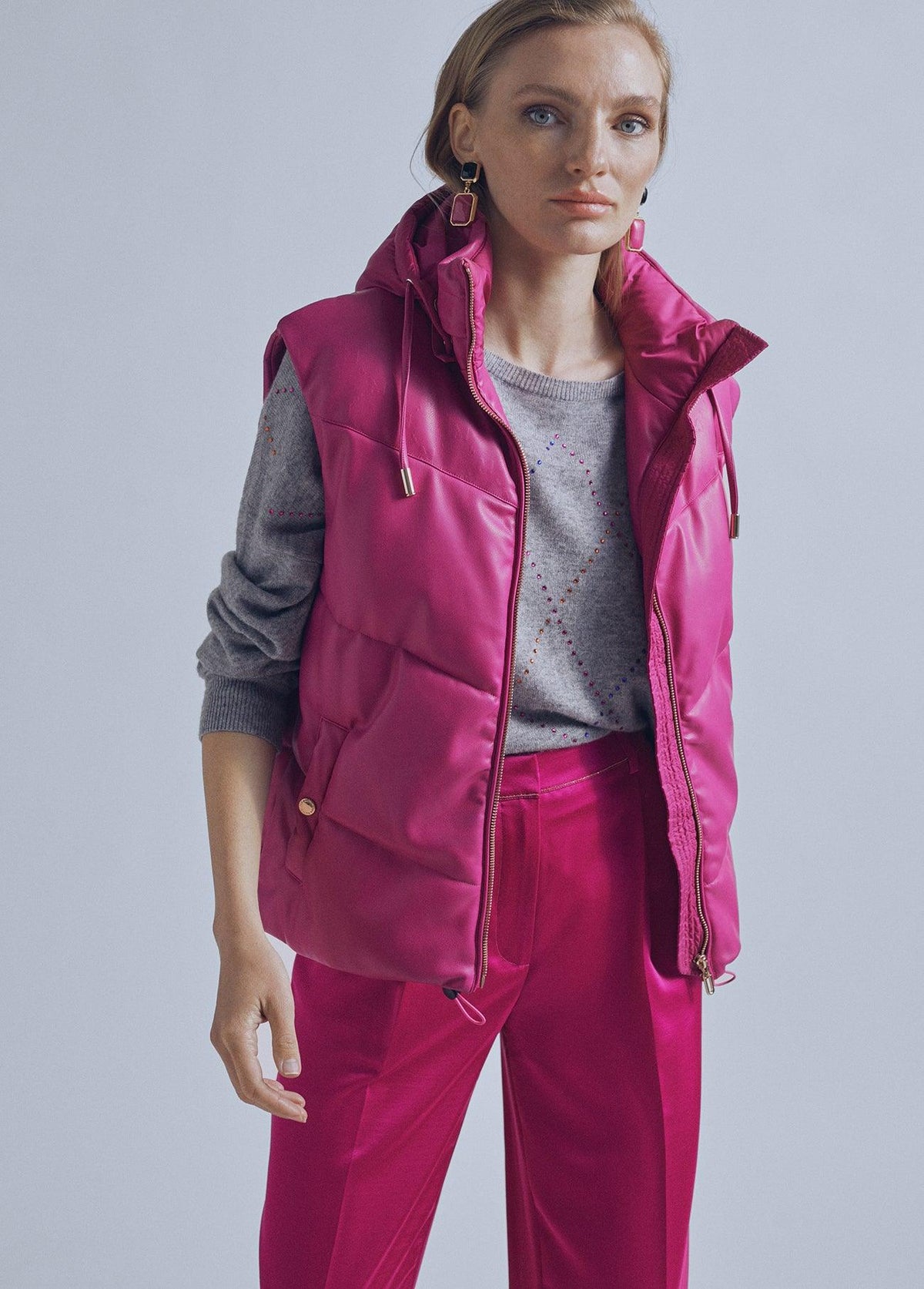 32464001-Padded gilet-Fuchsia
