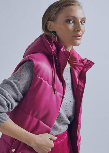 32464001-Padded gilet-Fuchsia