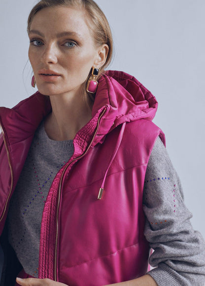 32464001-Padded gilet-Fuchsia