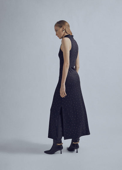 32465005-Knit Perkins collar dress-Black
