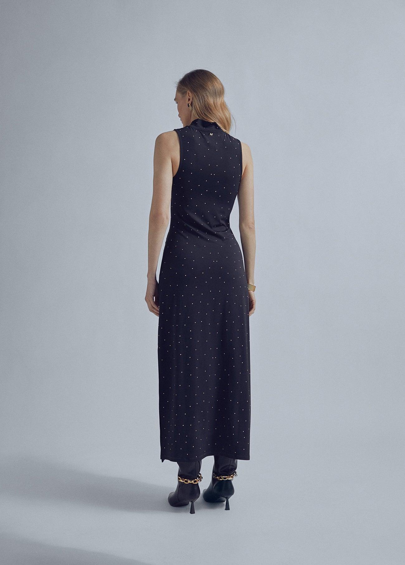 32465005-Knit Perkins collar dress-Black