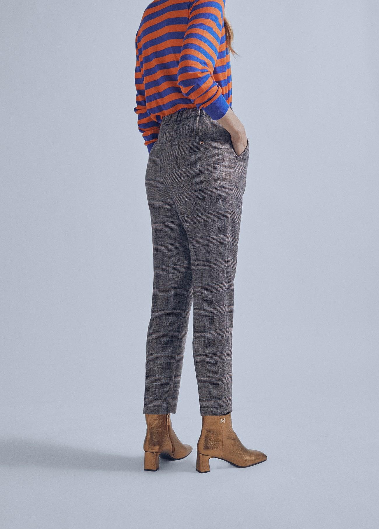 32467016-Lurex check trousers-Multi