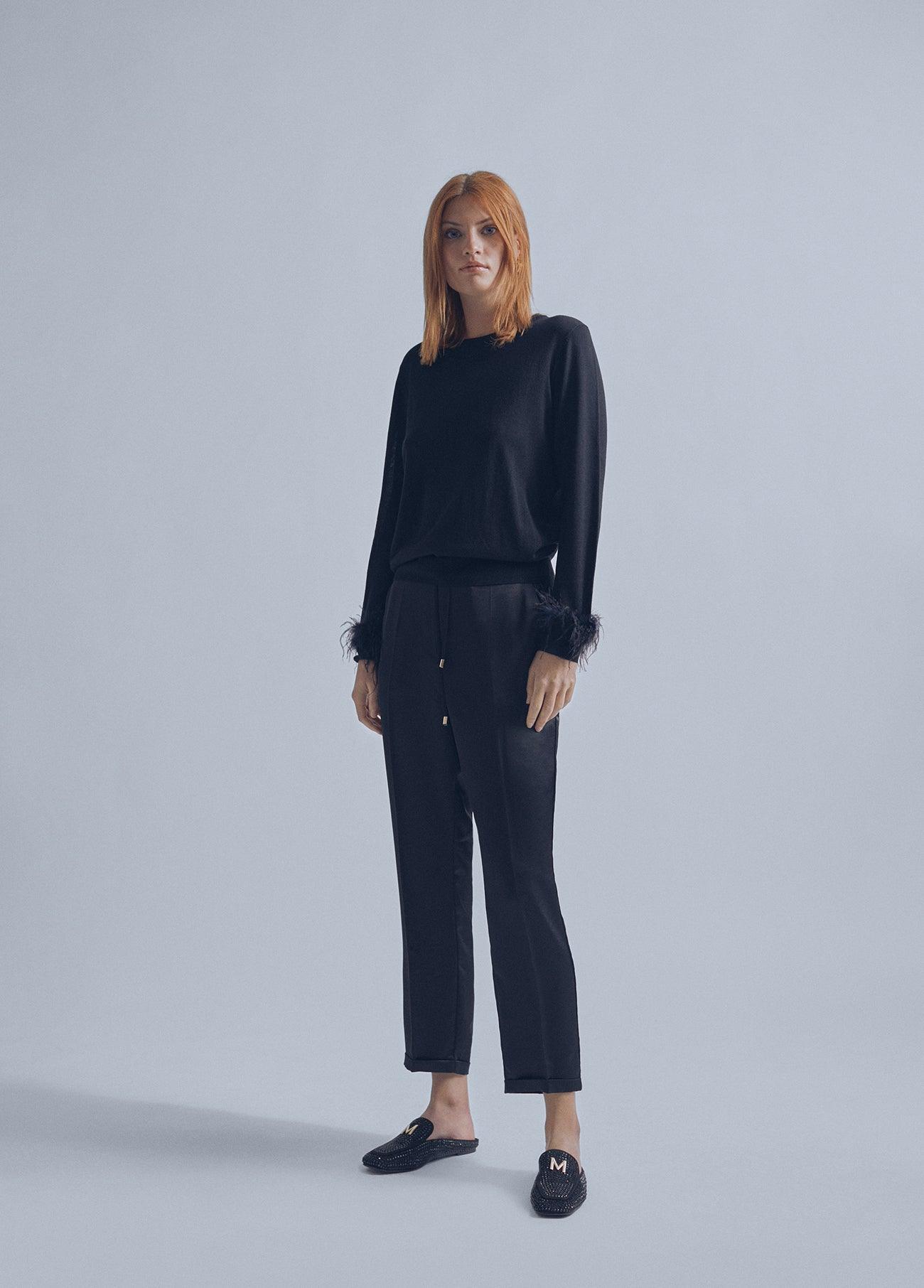 32467029-Satin joggers-Black