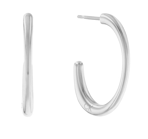 Calvin Klein Women Hoop Earrings Playful Organic Shapes - 35000346