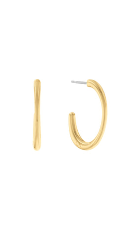 Calvin Klein Women Hoop Earrings Playful Organic Shapes - 35000347