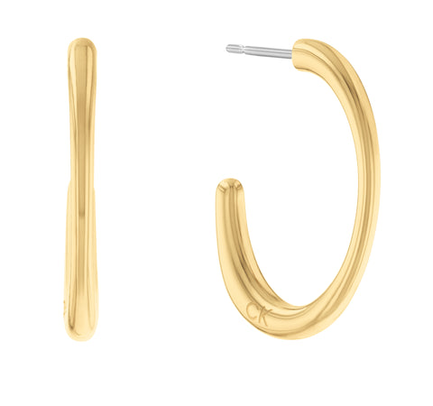 Calvin Klein Women Hoop Earrings Playful Organic Shapes - 35000347