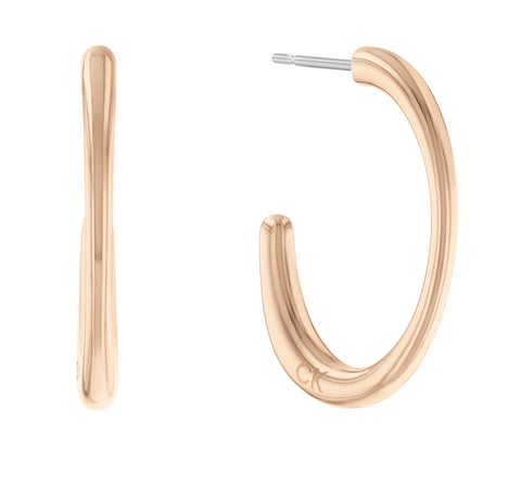 Calvin Klein Women Hoop Earrings Playful Organic Shapes - 35000348