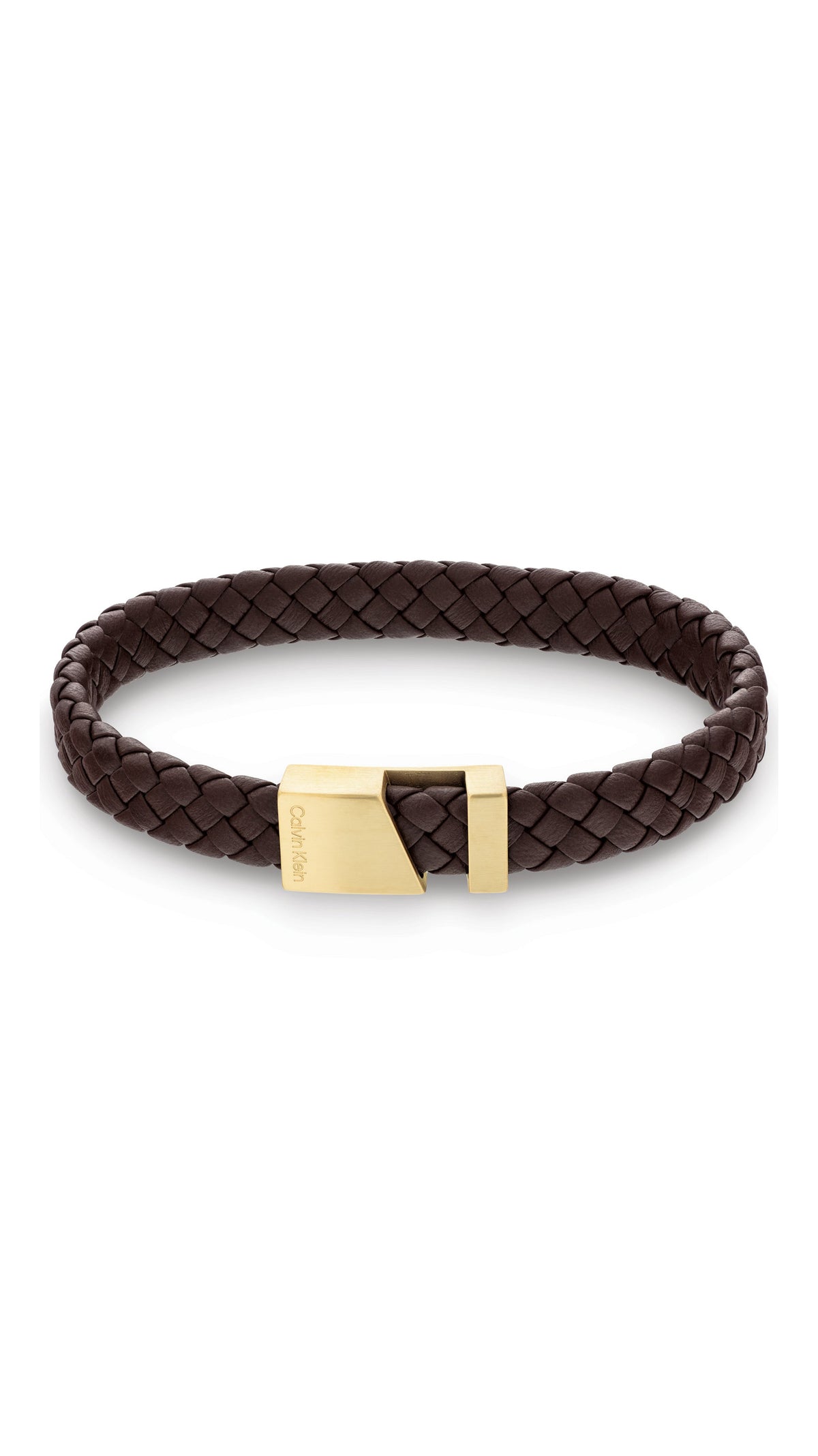 Calvin Klein Men Leather Bracelet Industrial Hardware - 35000501