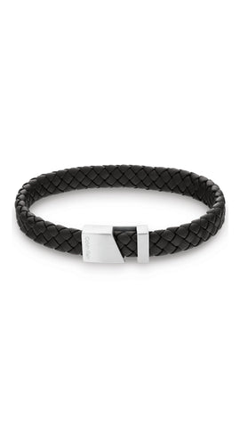 Calvin Klein Men Leather Bracelet Industrial Hardware - 35000502