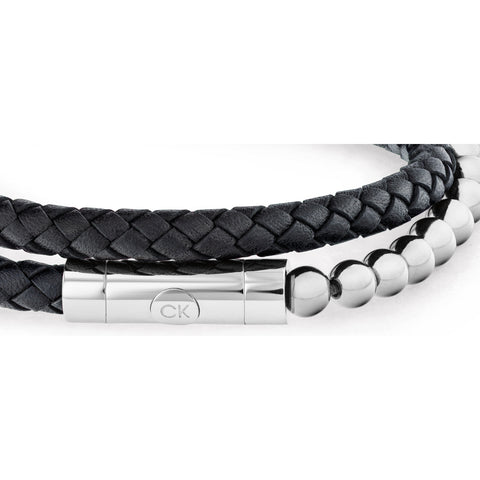 Calvin Klein Men Leather & Beads Bracelets Ck Fuse - 35100023