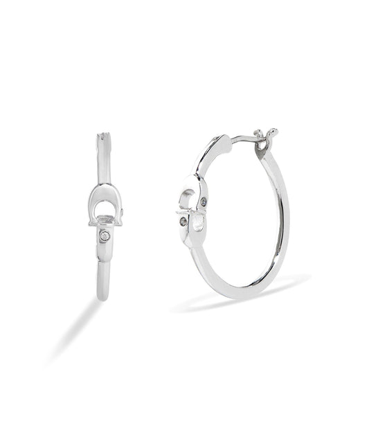 408160rho-signature hoop earrings-rhodium