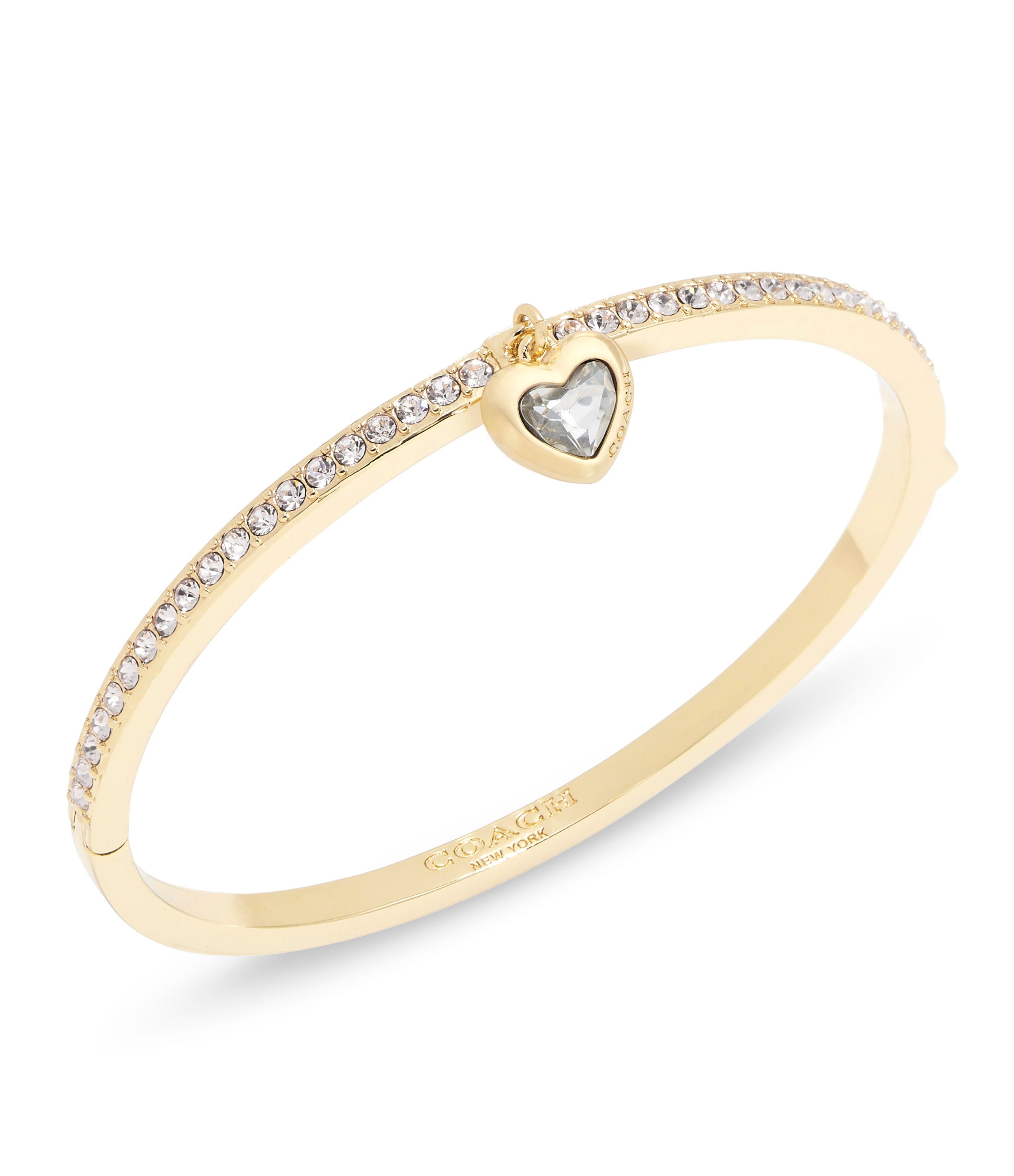 37422737GLD-Heart Charm Bangle