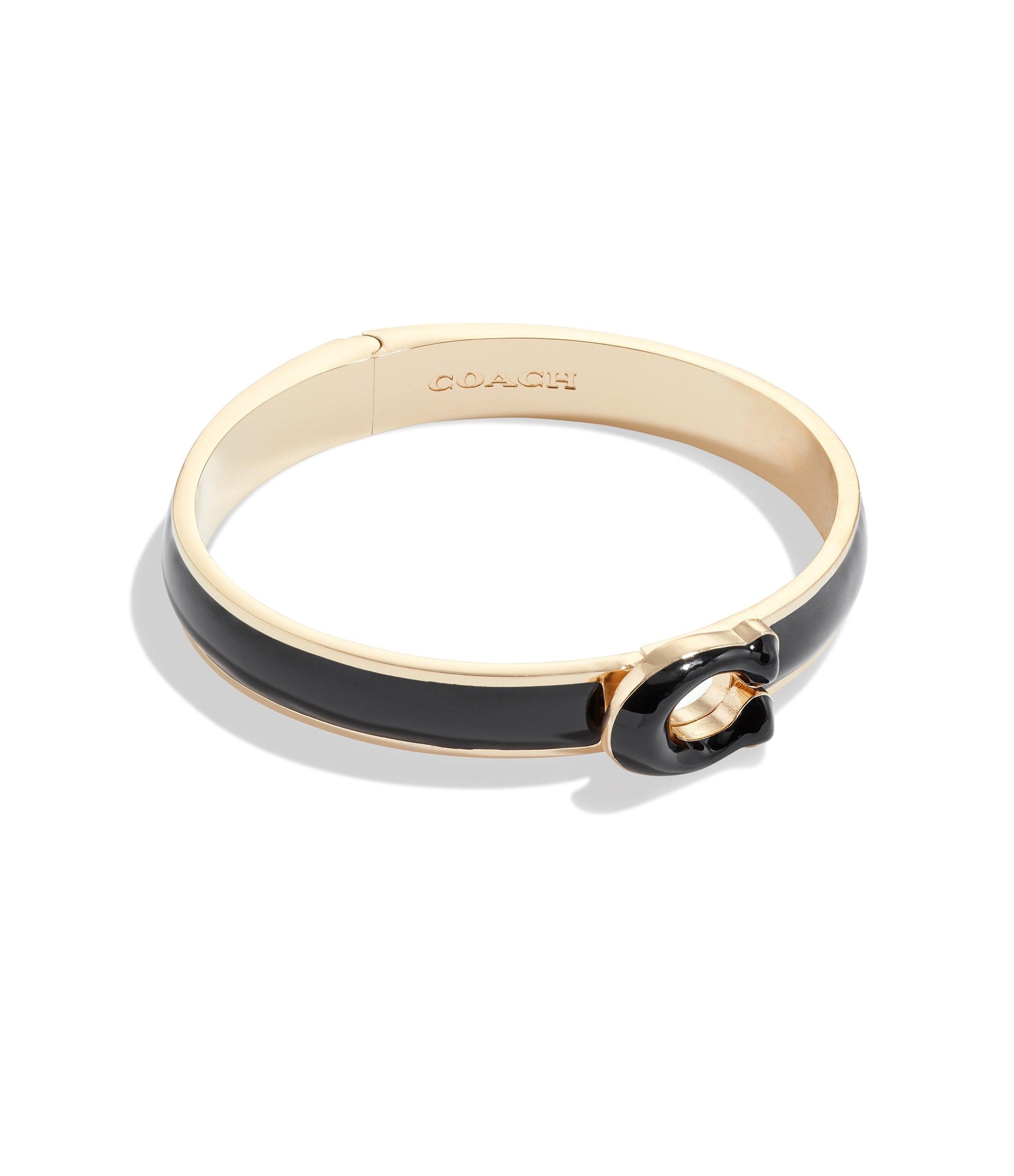 429235gld-signature tabby bangle bracelet-black
