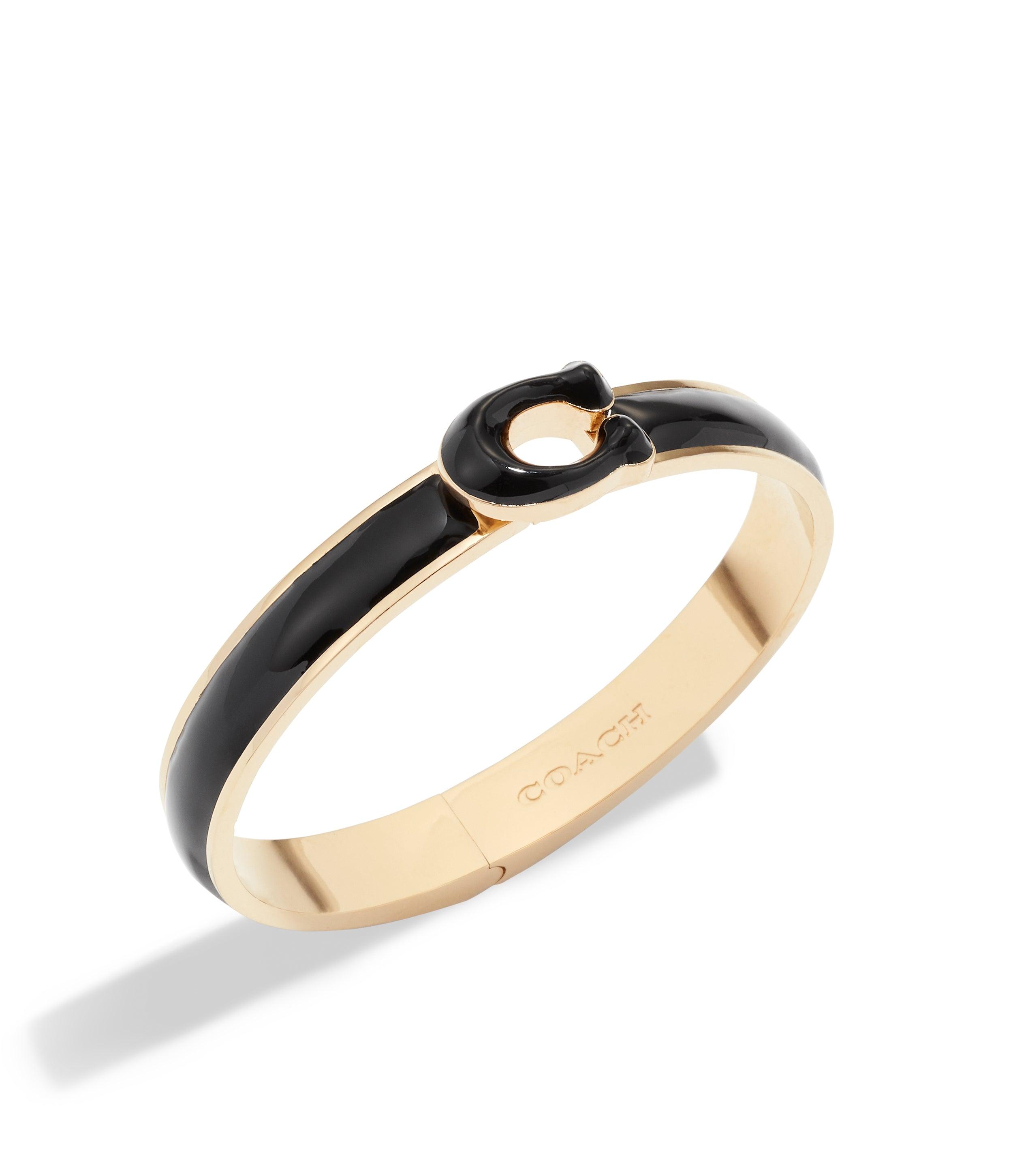 429235gld-signature tabby bangle bracelet-black