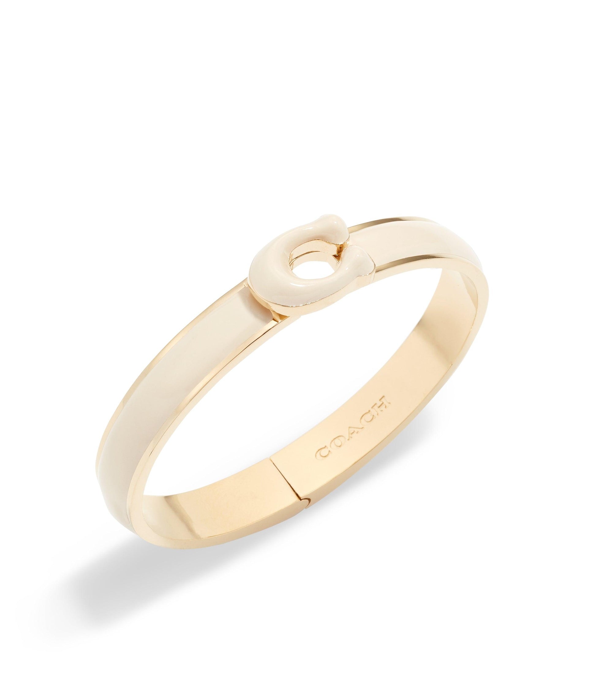 429235gld-signature tabby bangle bracelet-chalk