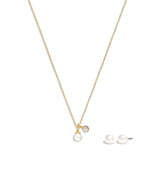 37444337GLD-Pearl Jewellery Set-Crystal/Gold